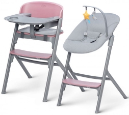 Kinderkraft Livy&Calmee židlička na krmení s lehátkem 4w1 Pink